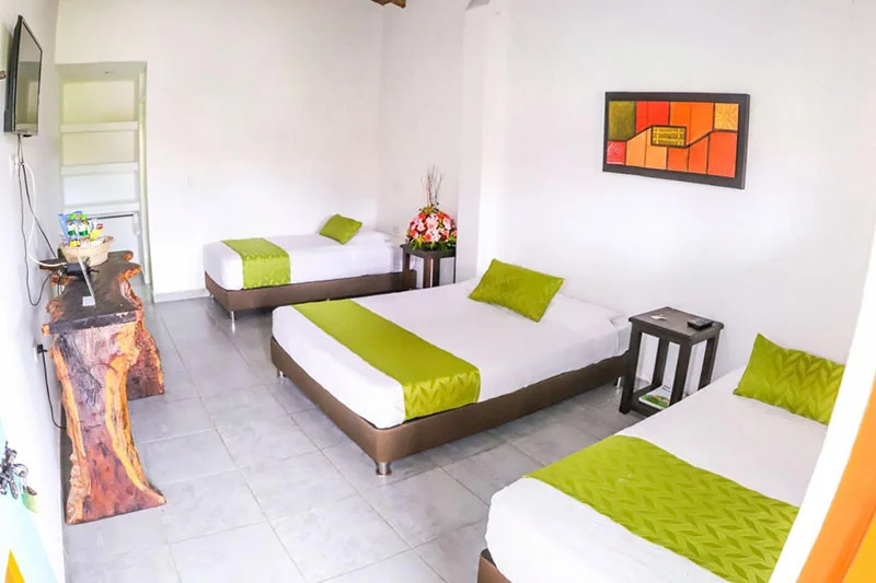 habitación cuadruple hotel eje cafetero